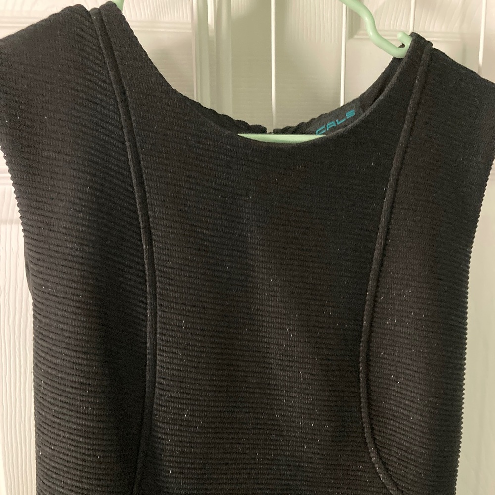 CALS black peplum dress